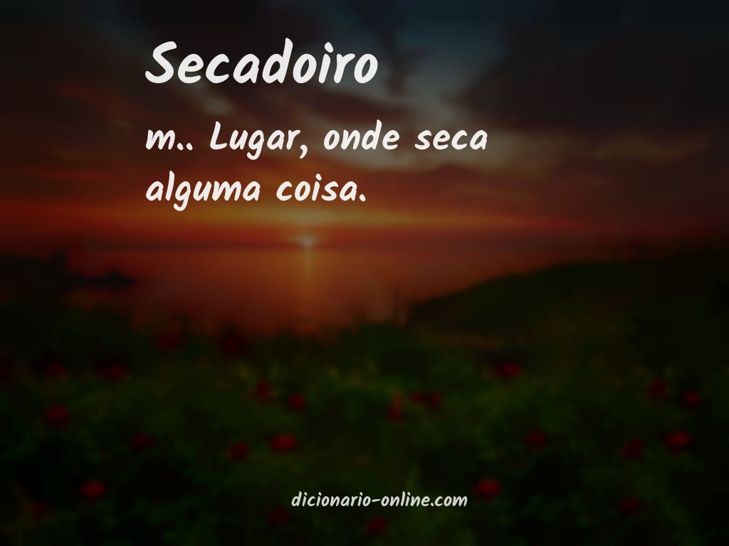 Significado de secadoiro