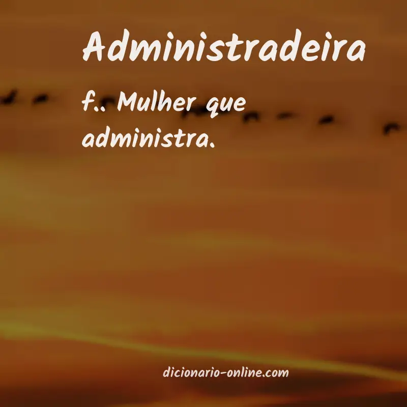 Significado de administradeira