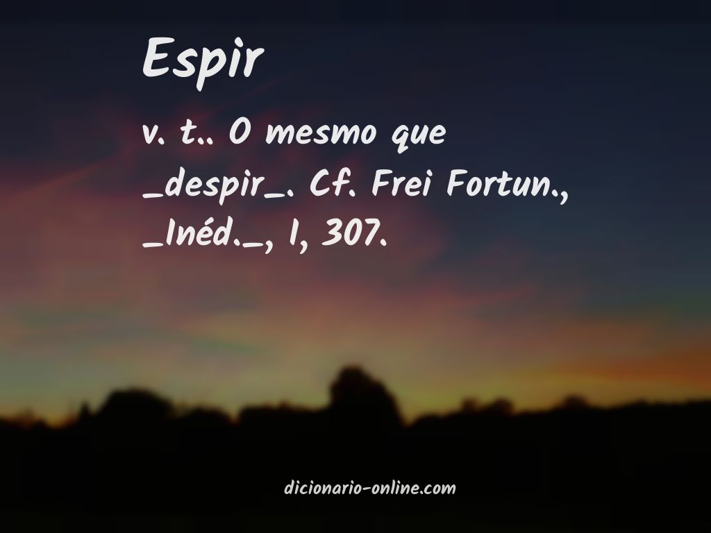 Significado de espir