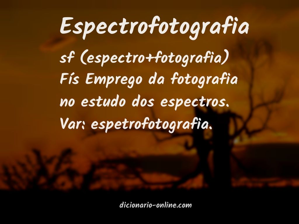 Significado de espectrofotografia