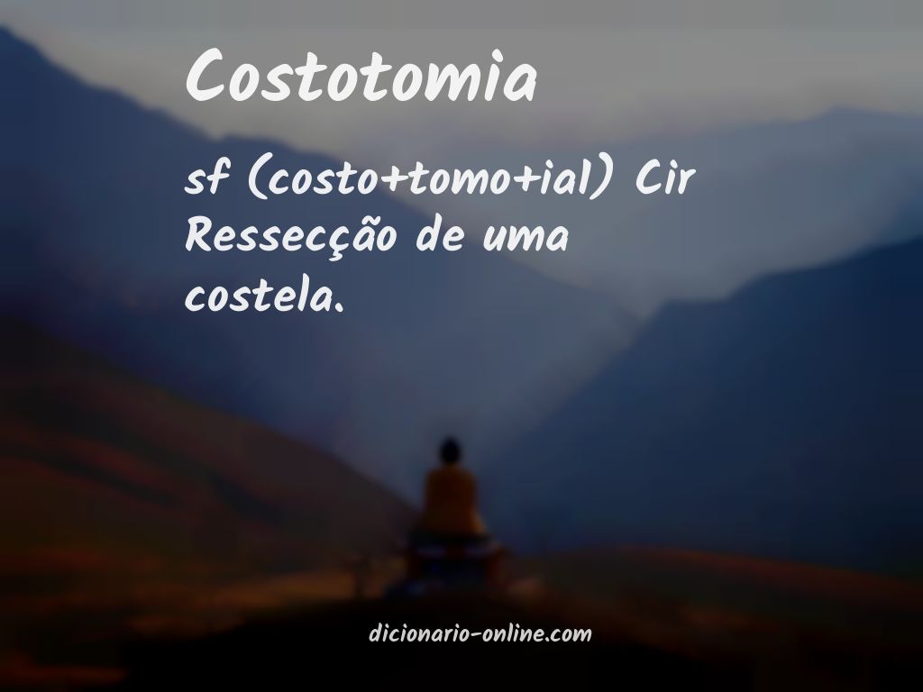 Significado de costotomia