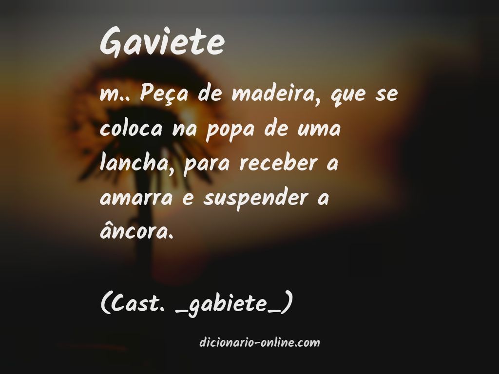 Significado de gaviete