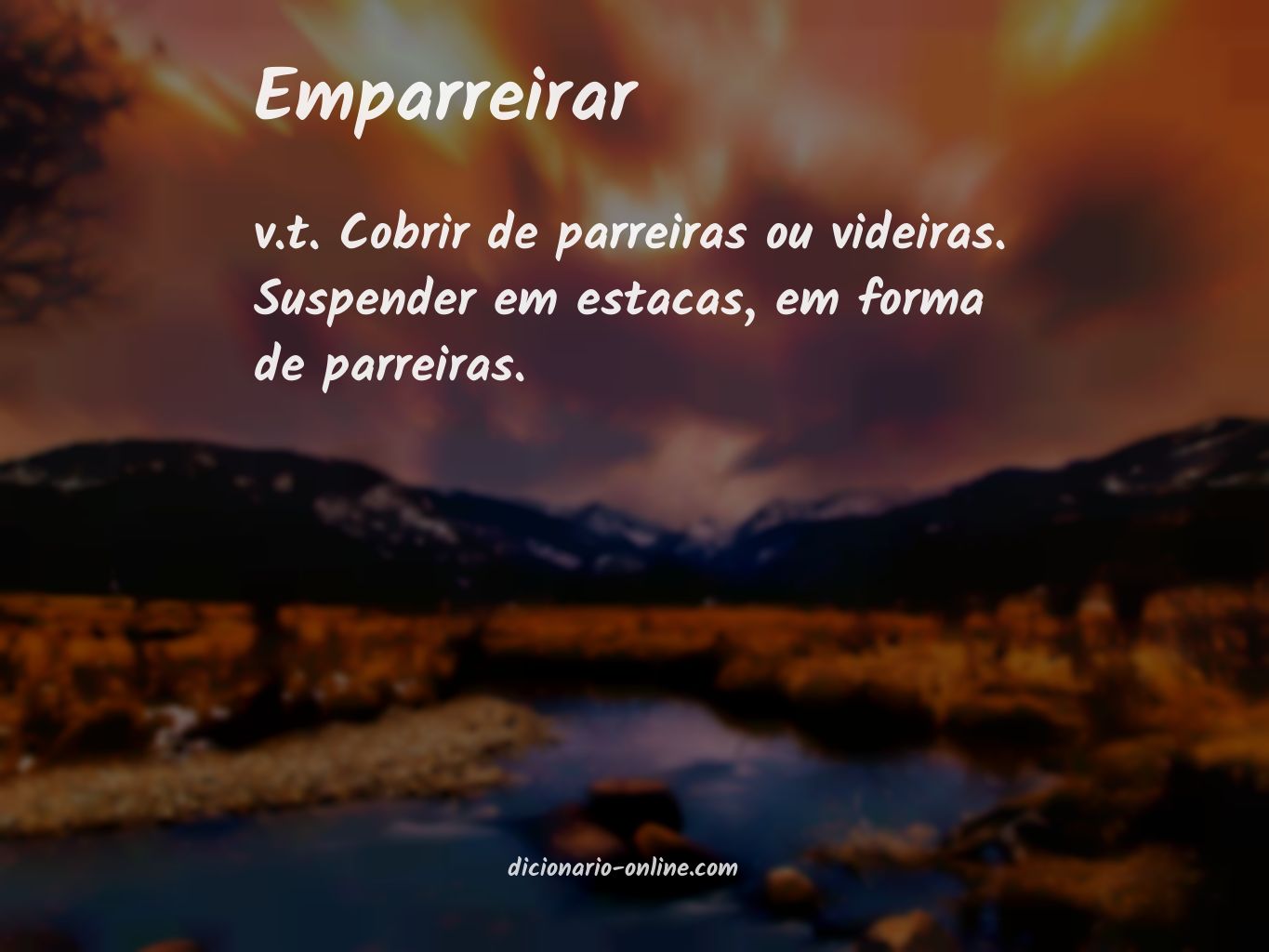 Significado de emparreirar