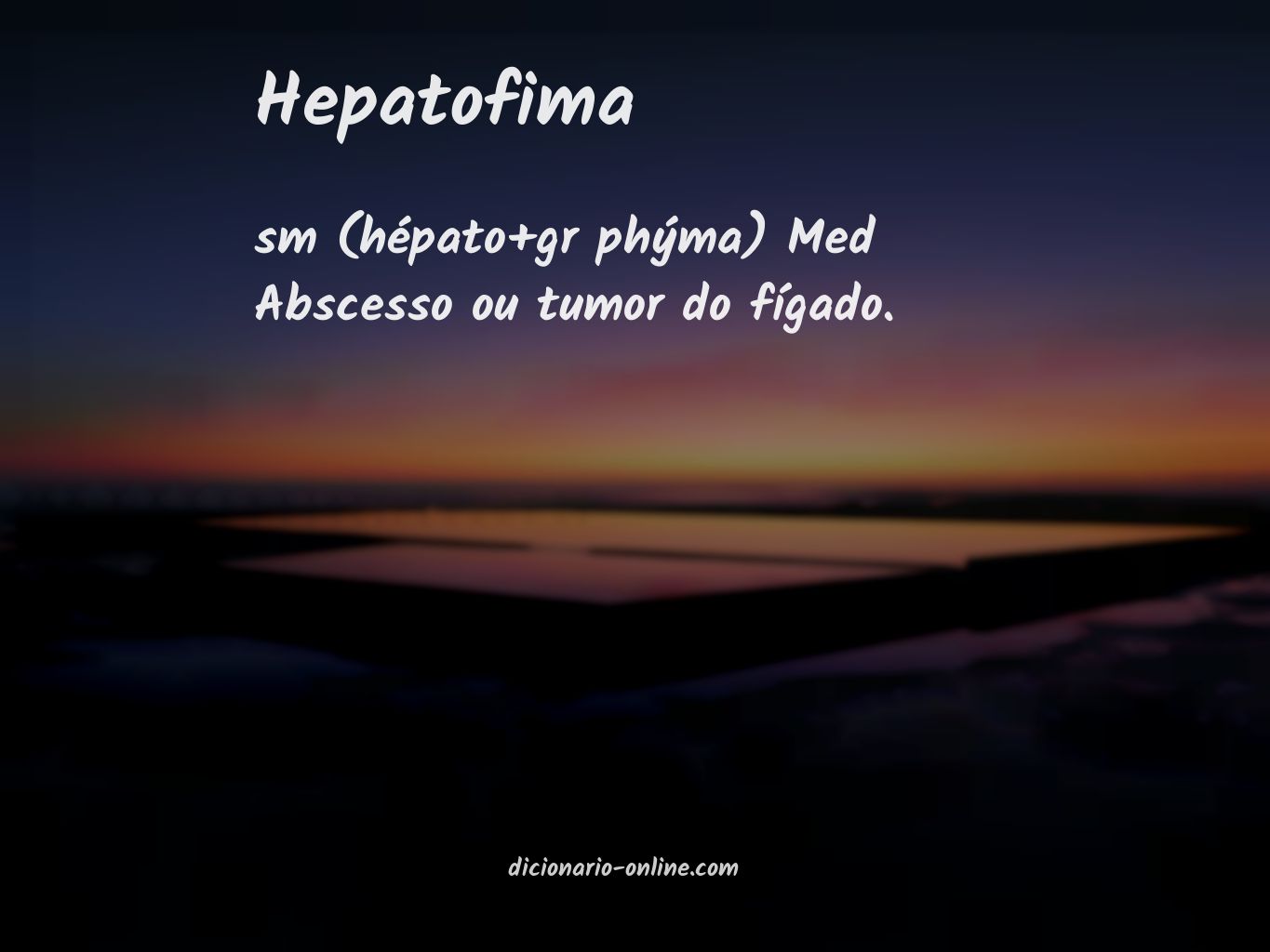 Significado de hepatofima