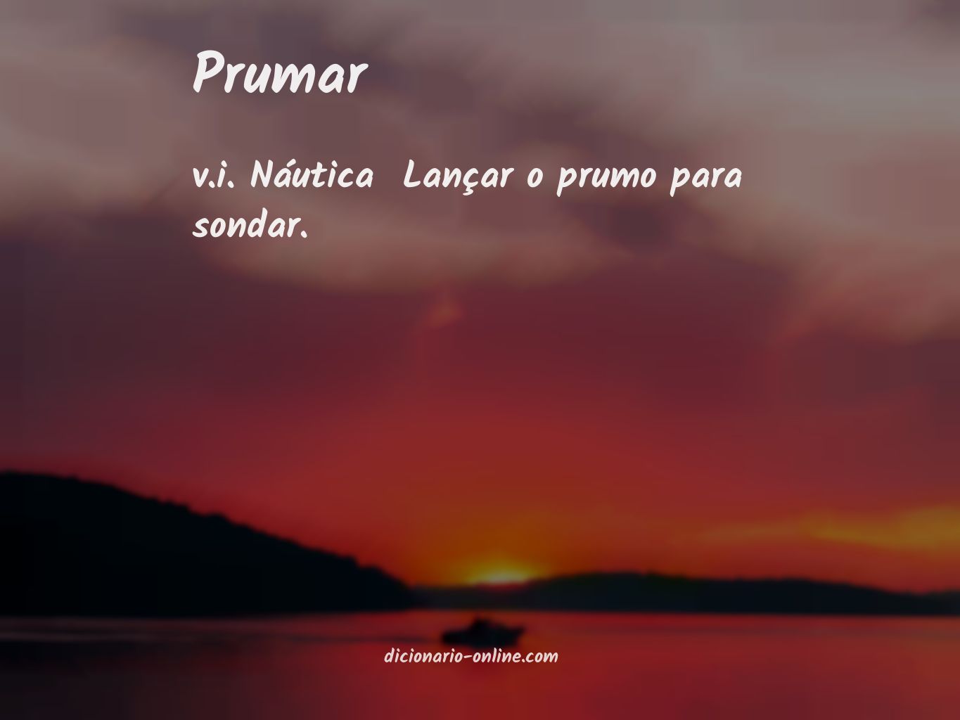 Significado de prumar