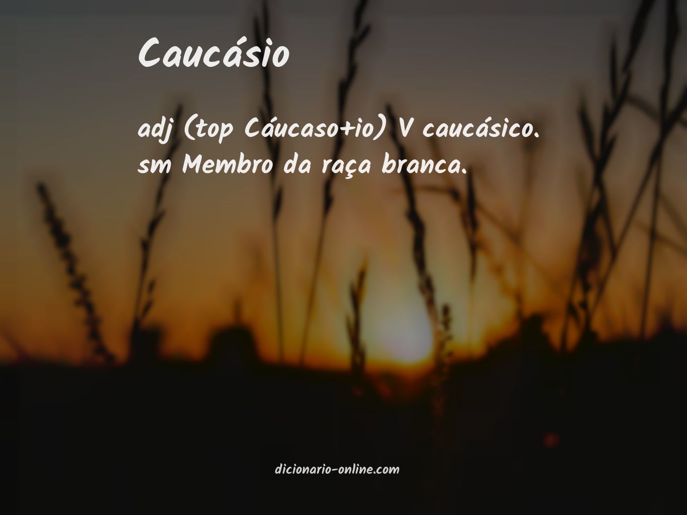 Significado de caucásio