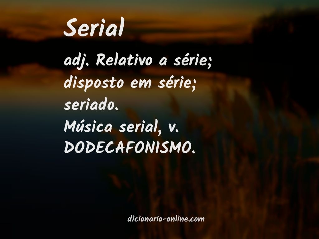 Significado de serial