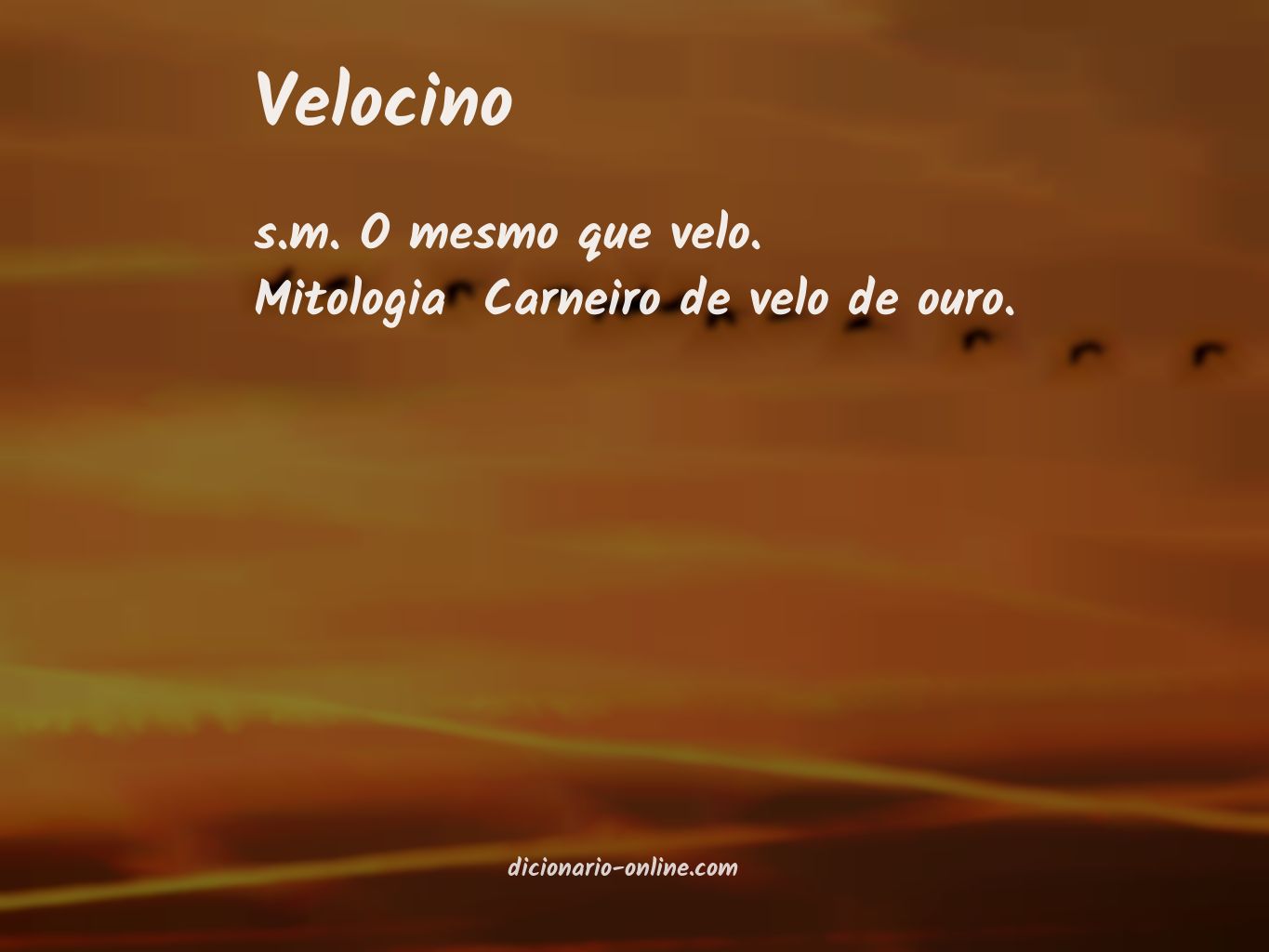 Significado de velocino