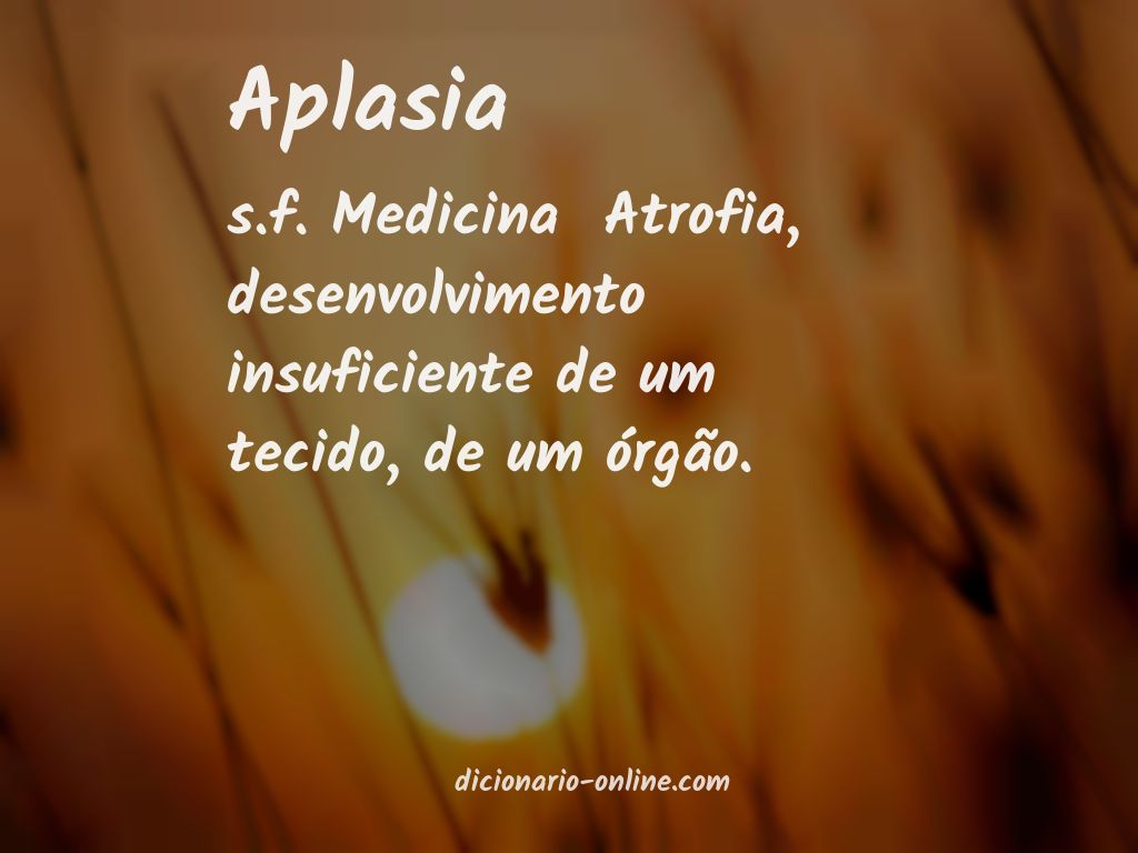 Significado de aplasia