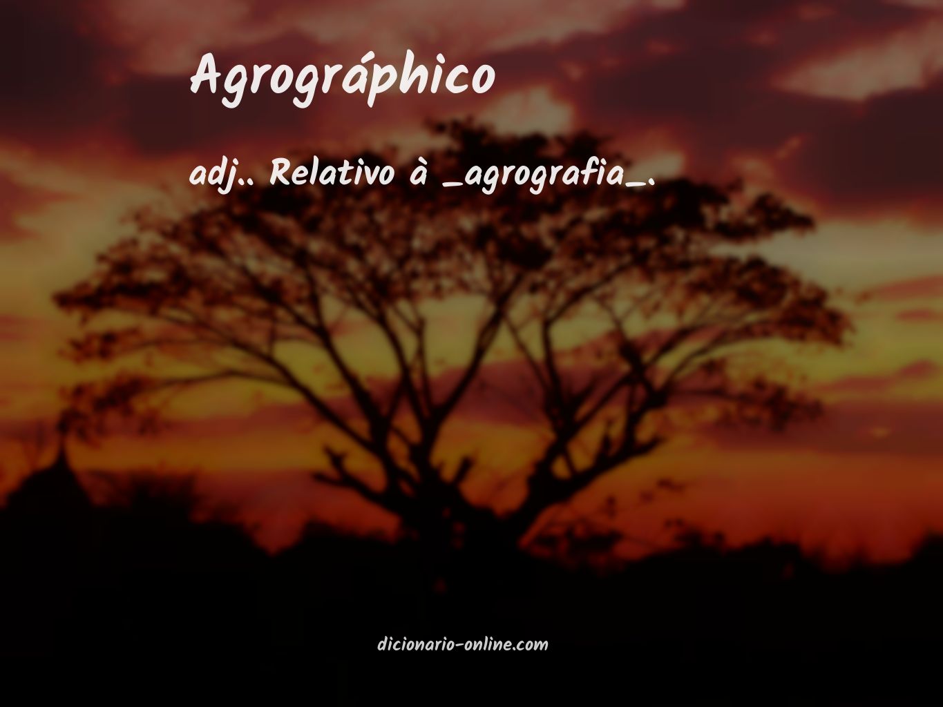Significado de agrográphico