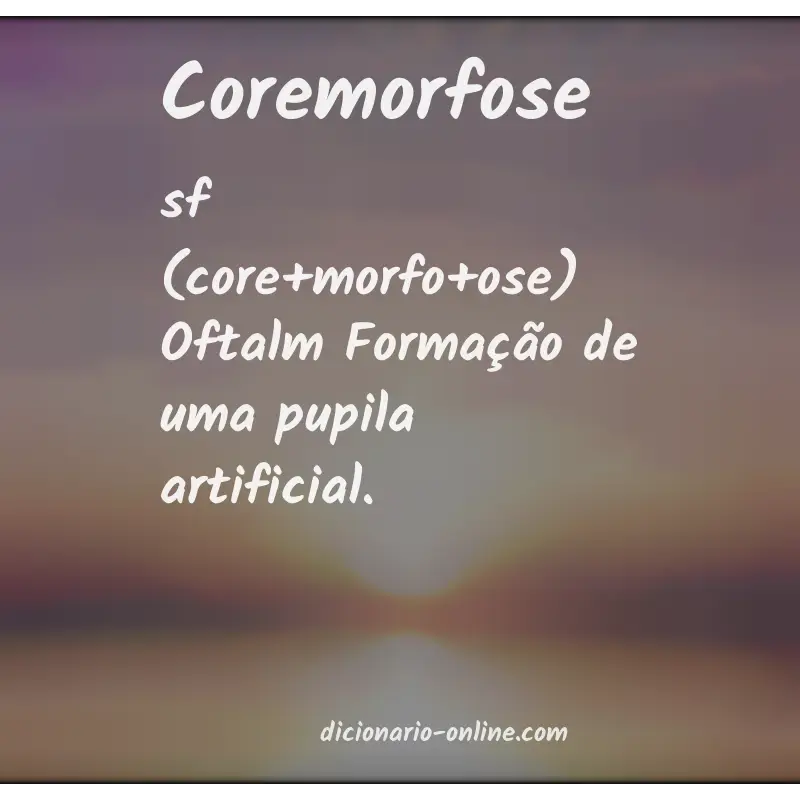 Significado de coremorfose