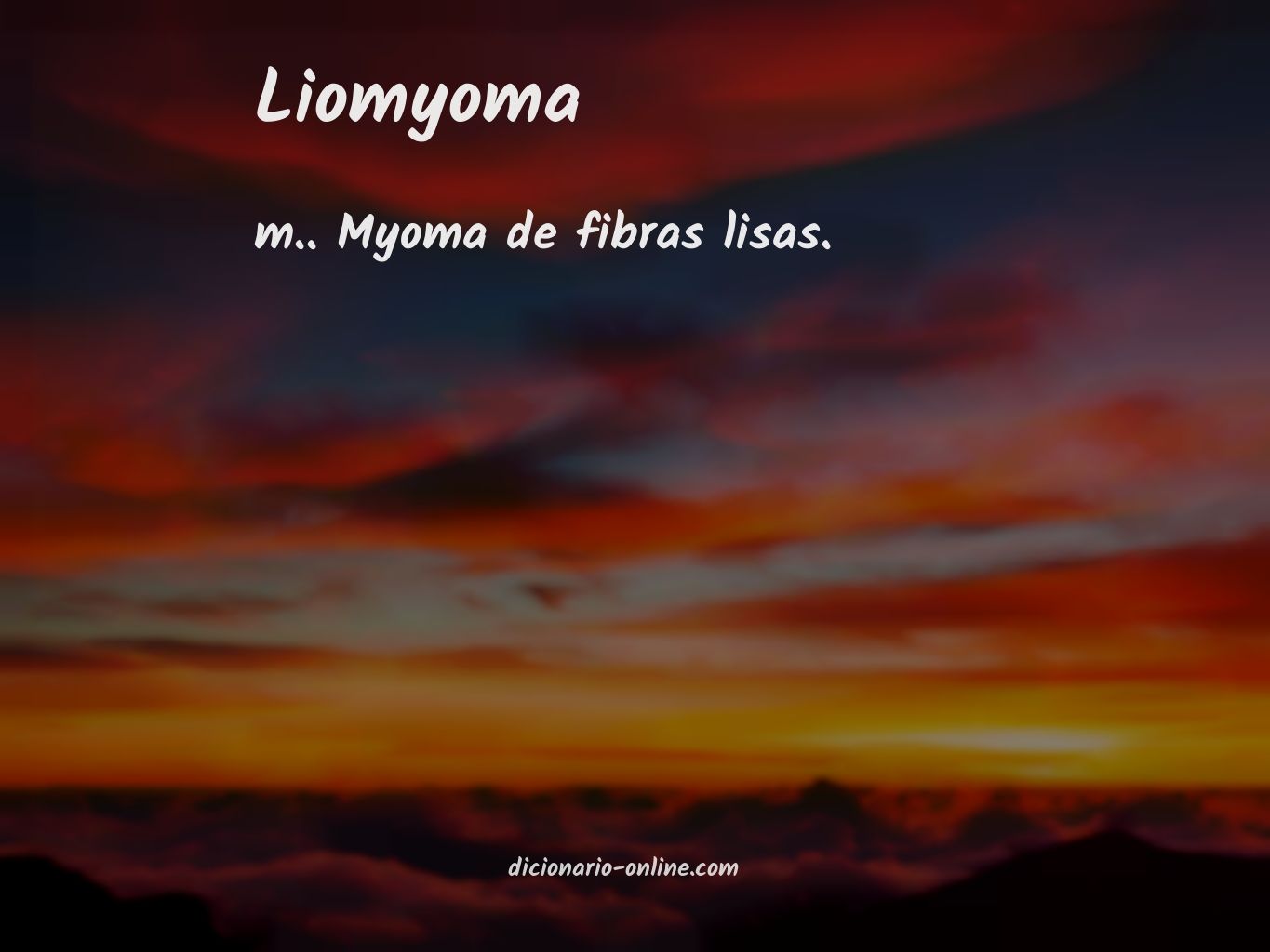 Significado de liomyoma