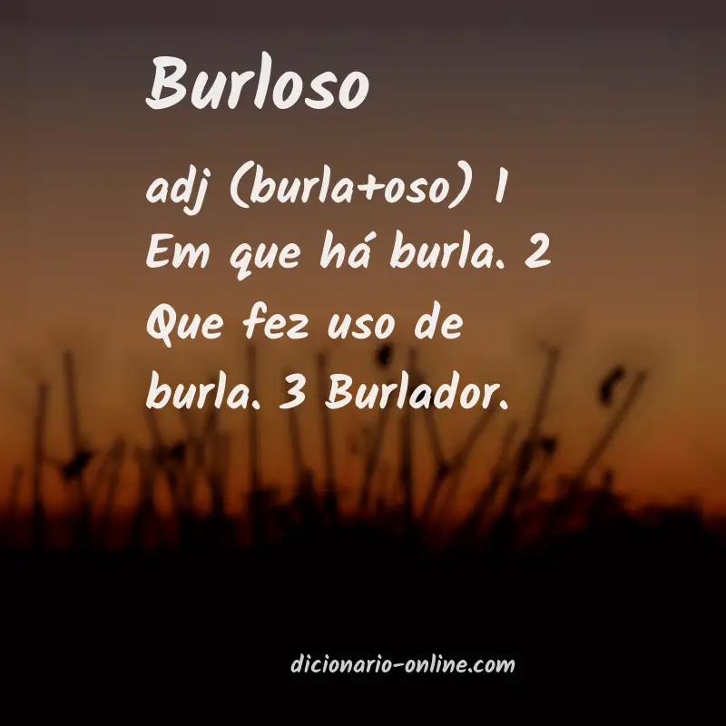 Significado de burloso