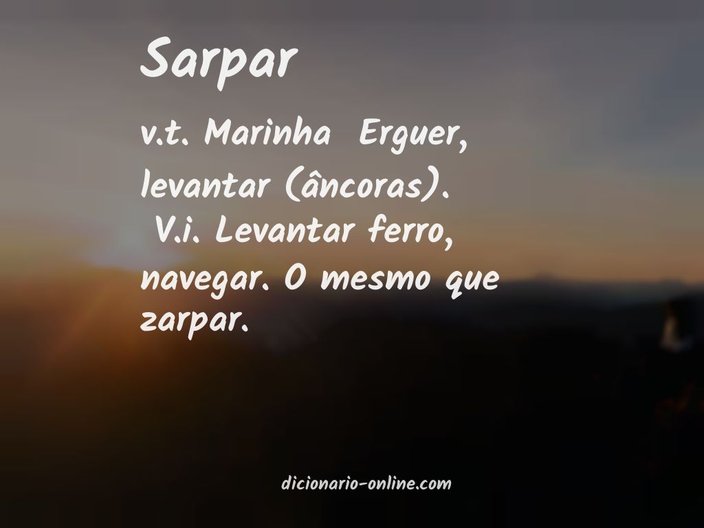 Significado de sarpar