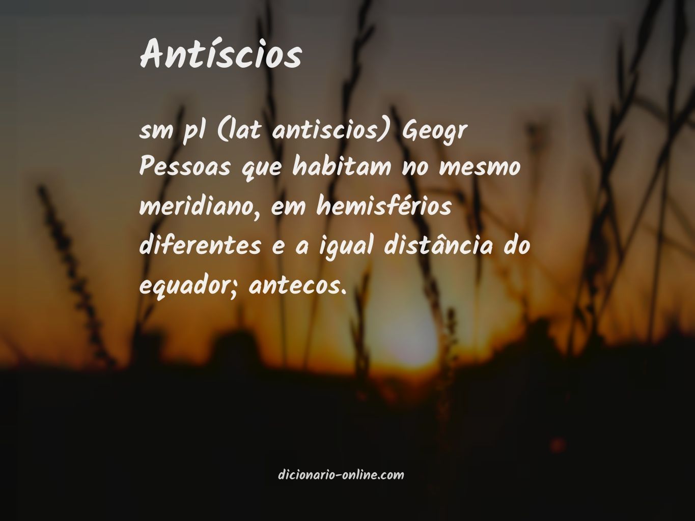 Significado de antíscios