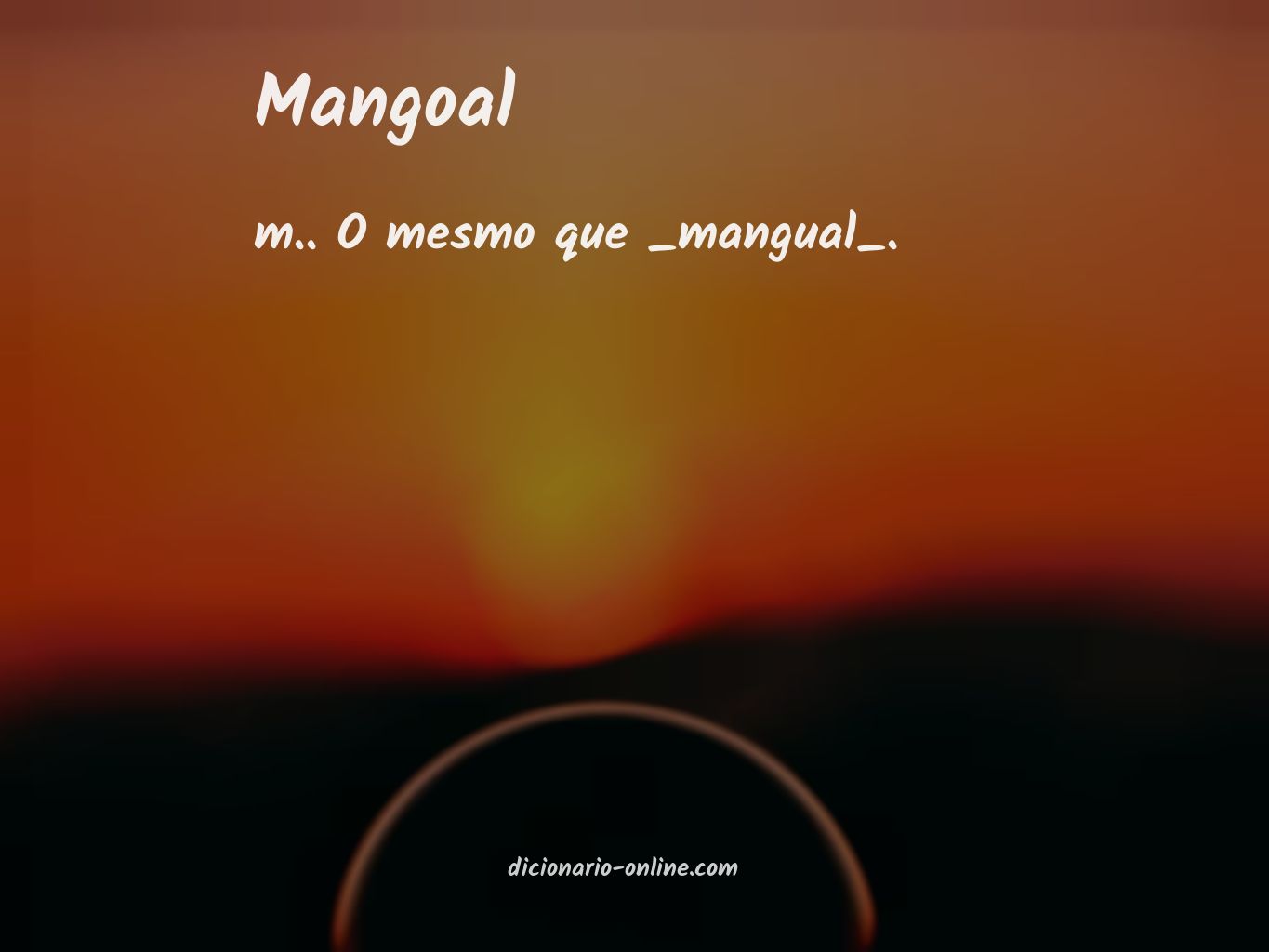 Significado de mangoal