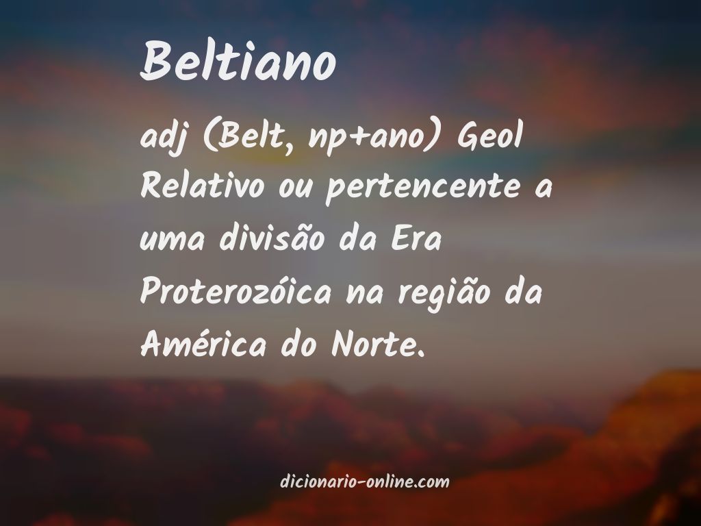 Significado de beltiano