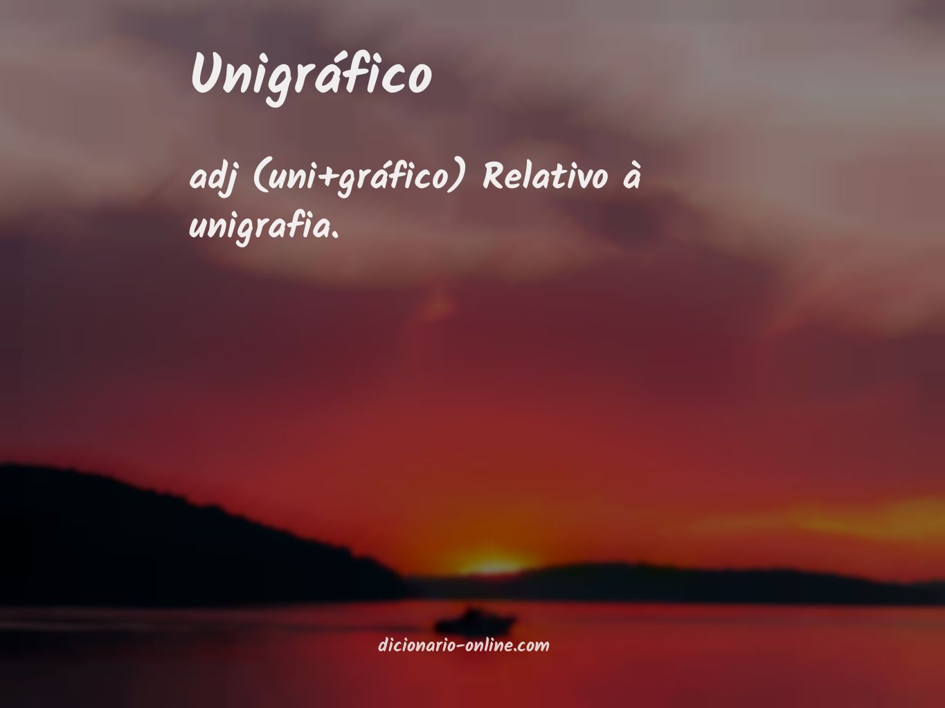 Significado de unigráfico