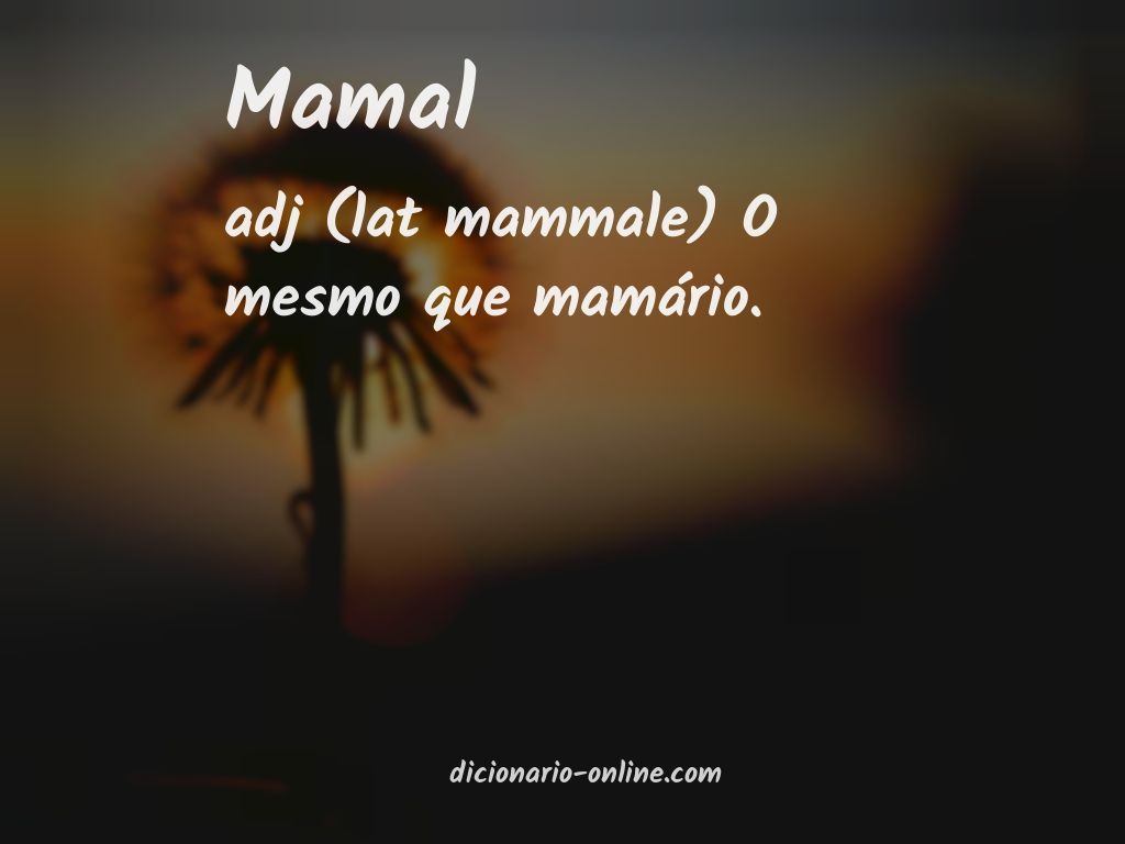 Significado de mamal