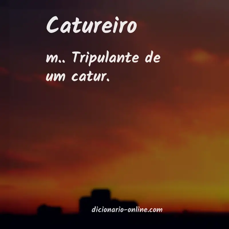 Significado de catureiro