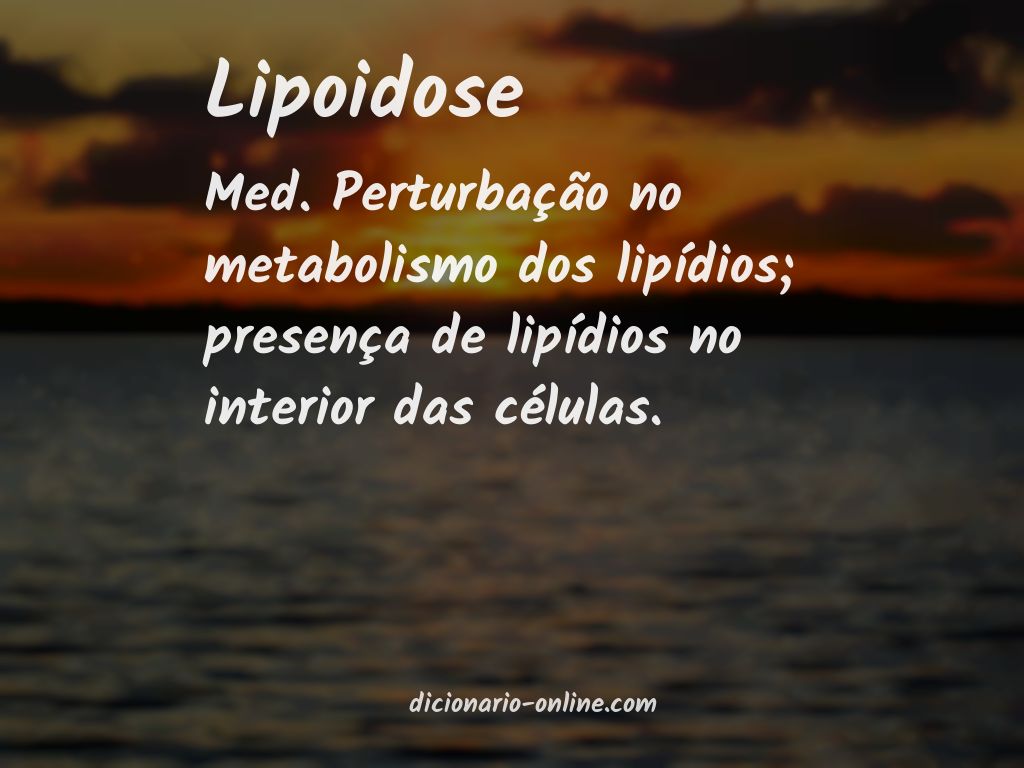 Significado de lipoidose