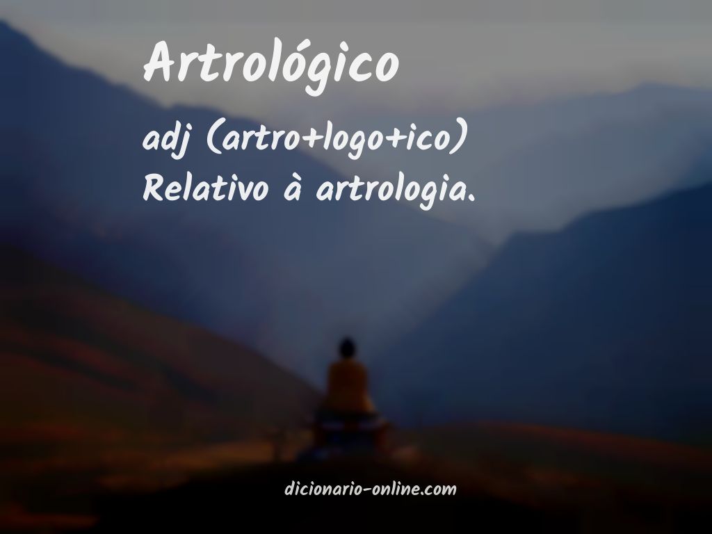 Significado de artrológico