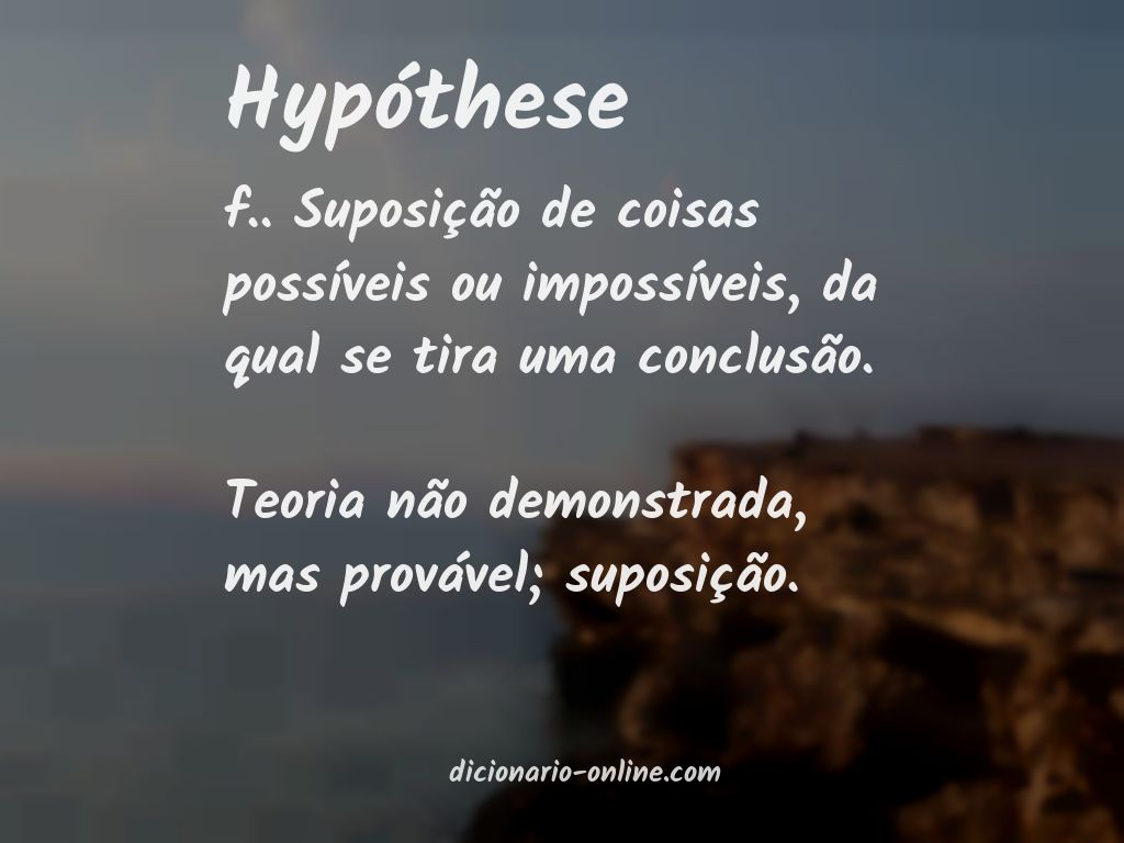 Significado de hypóthese