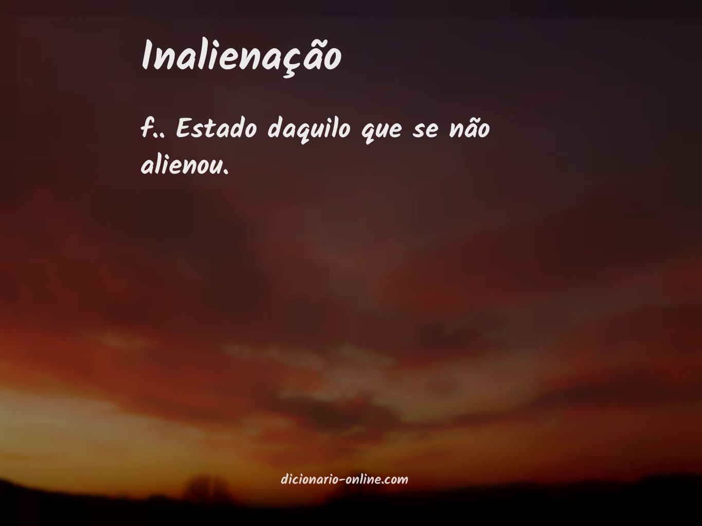 Significado de inalienação