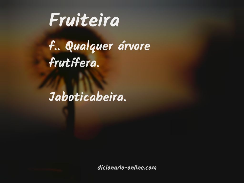 Significado de fruiteira