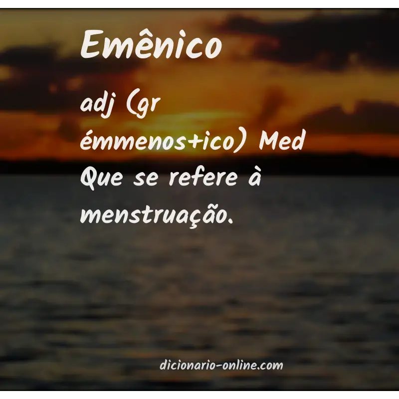 Significado de emênico