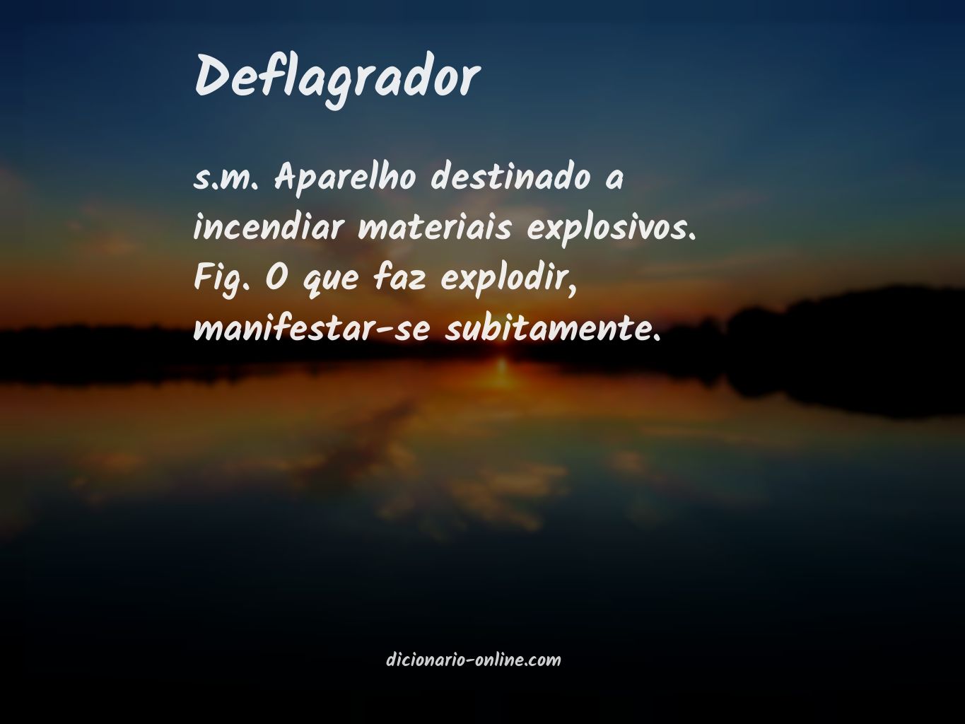 Significado de deflagrador