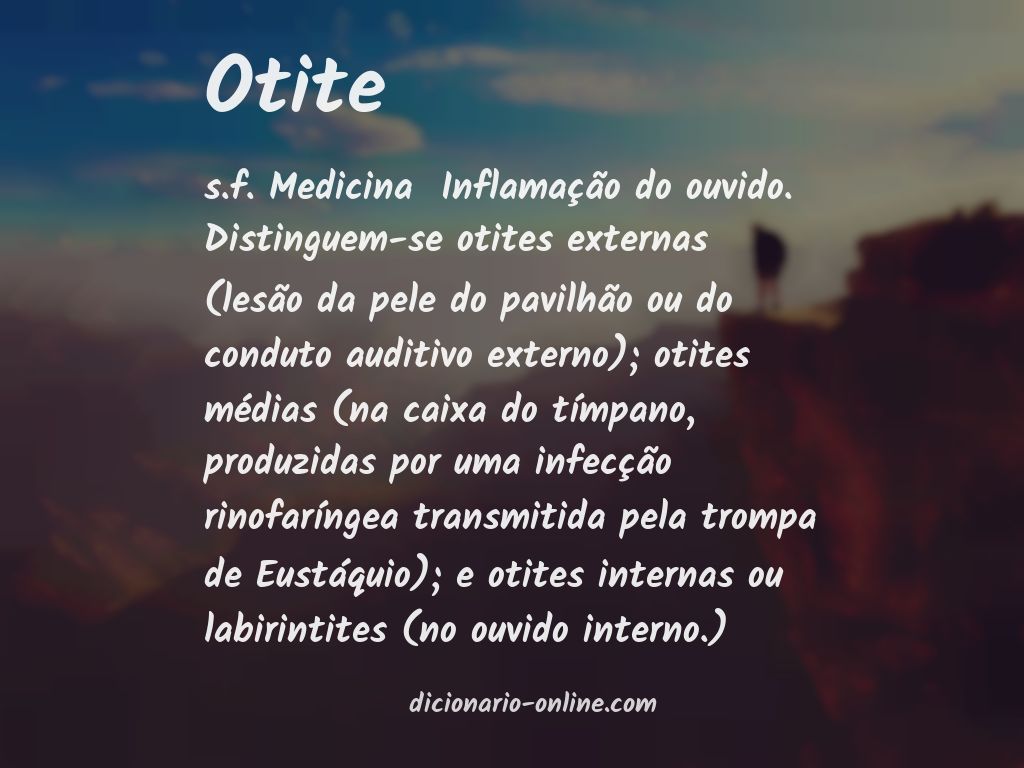 Significado de otite