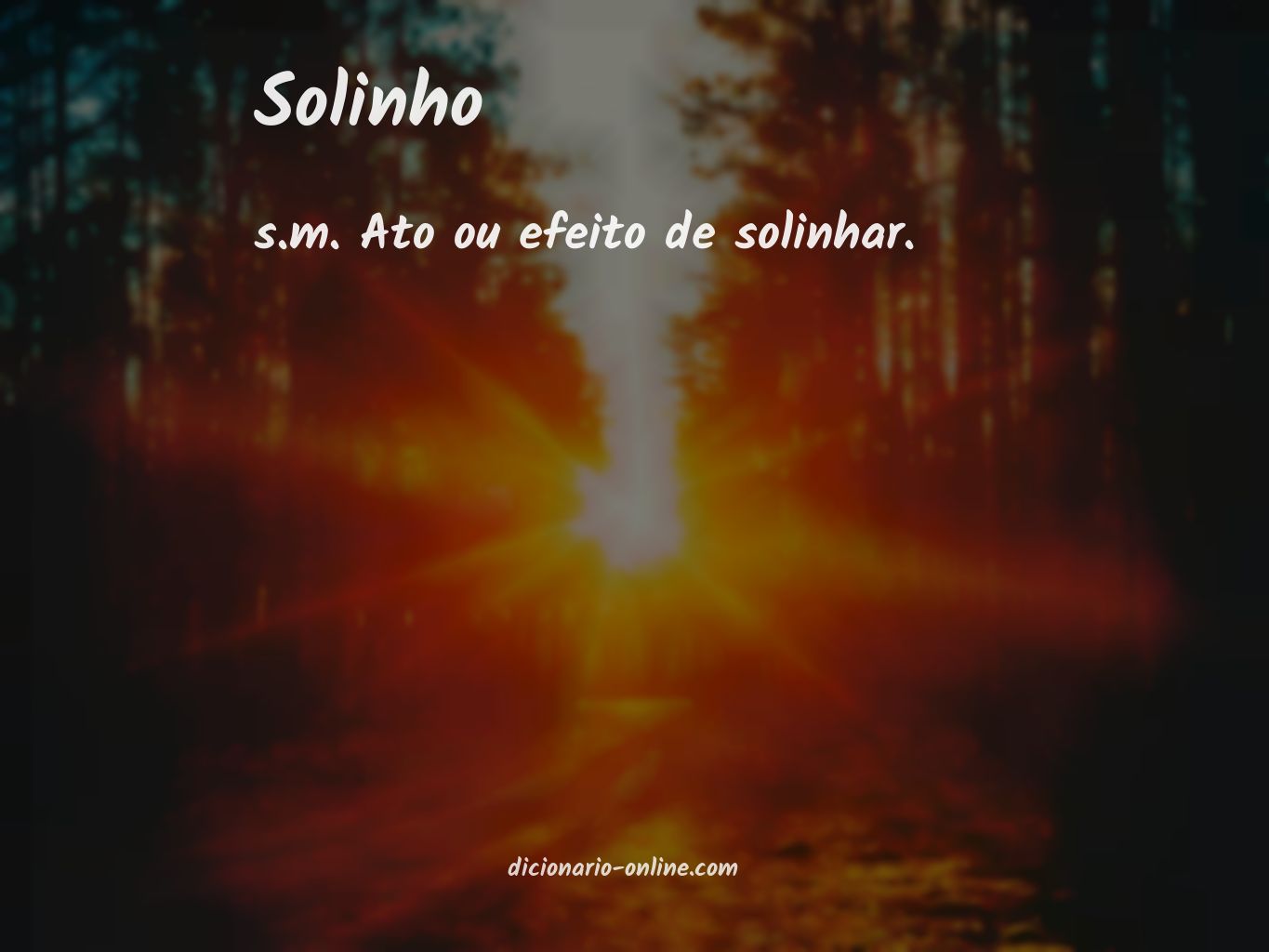 Significado de solinho