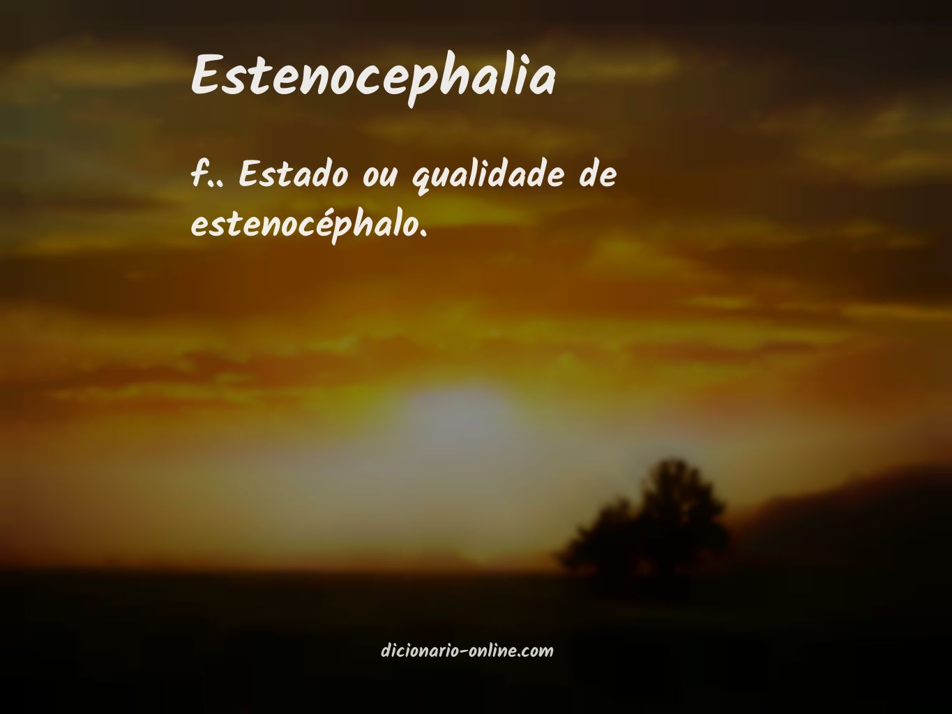 Significado de estenocephalia