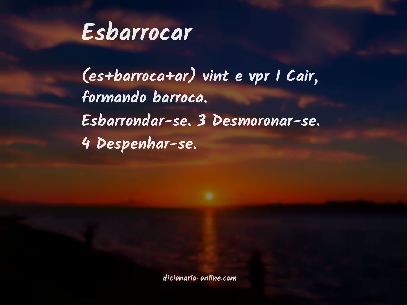 Significado de esbarrocar