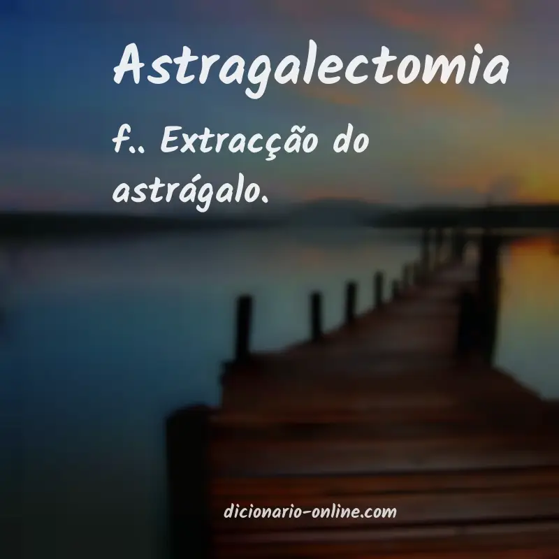 Significado de astragalectomia