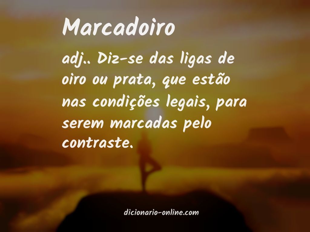 Significado de marcadoiro