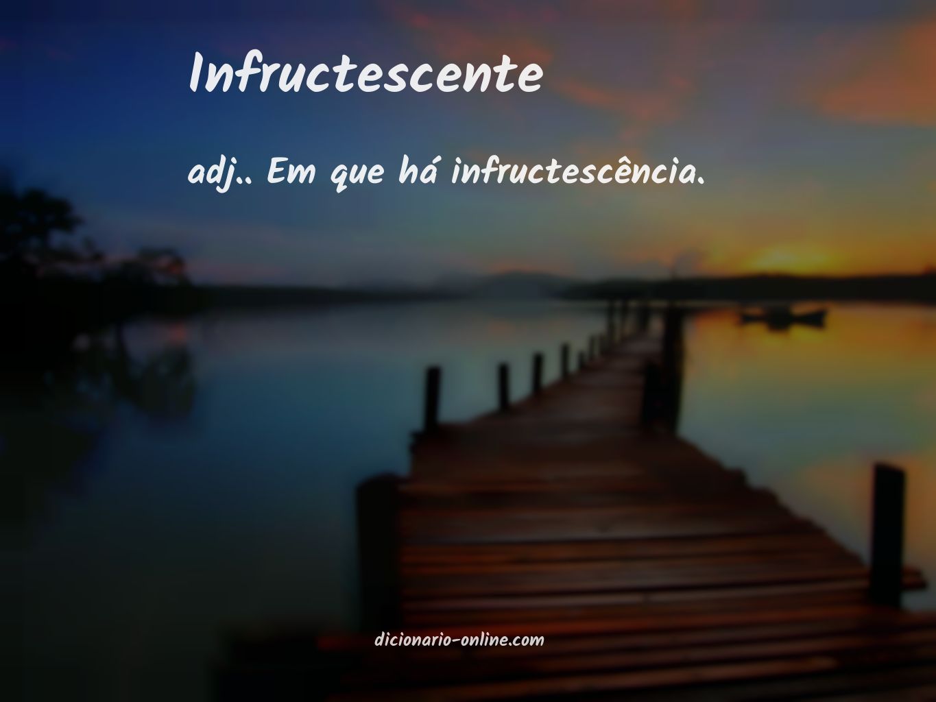 Significado de infructescente