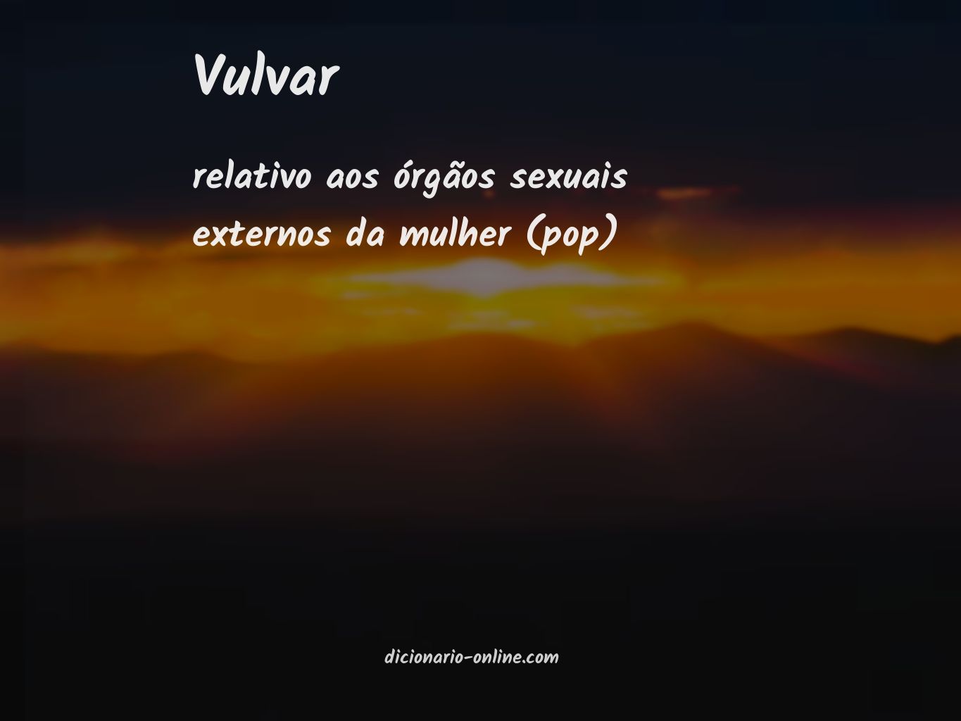 Significado de vulvar