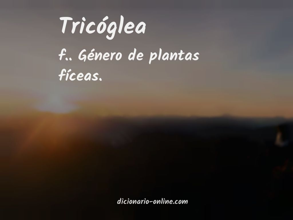 Significado de tricóglea