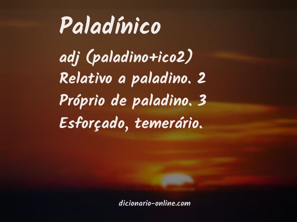 Significado de paladínico