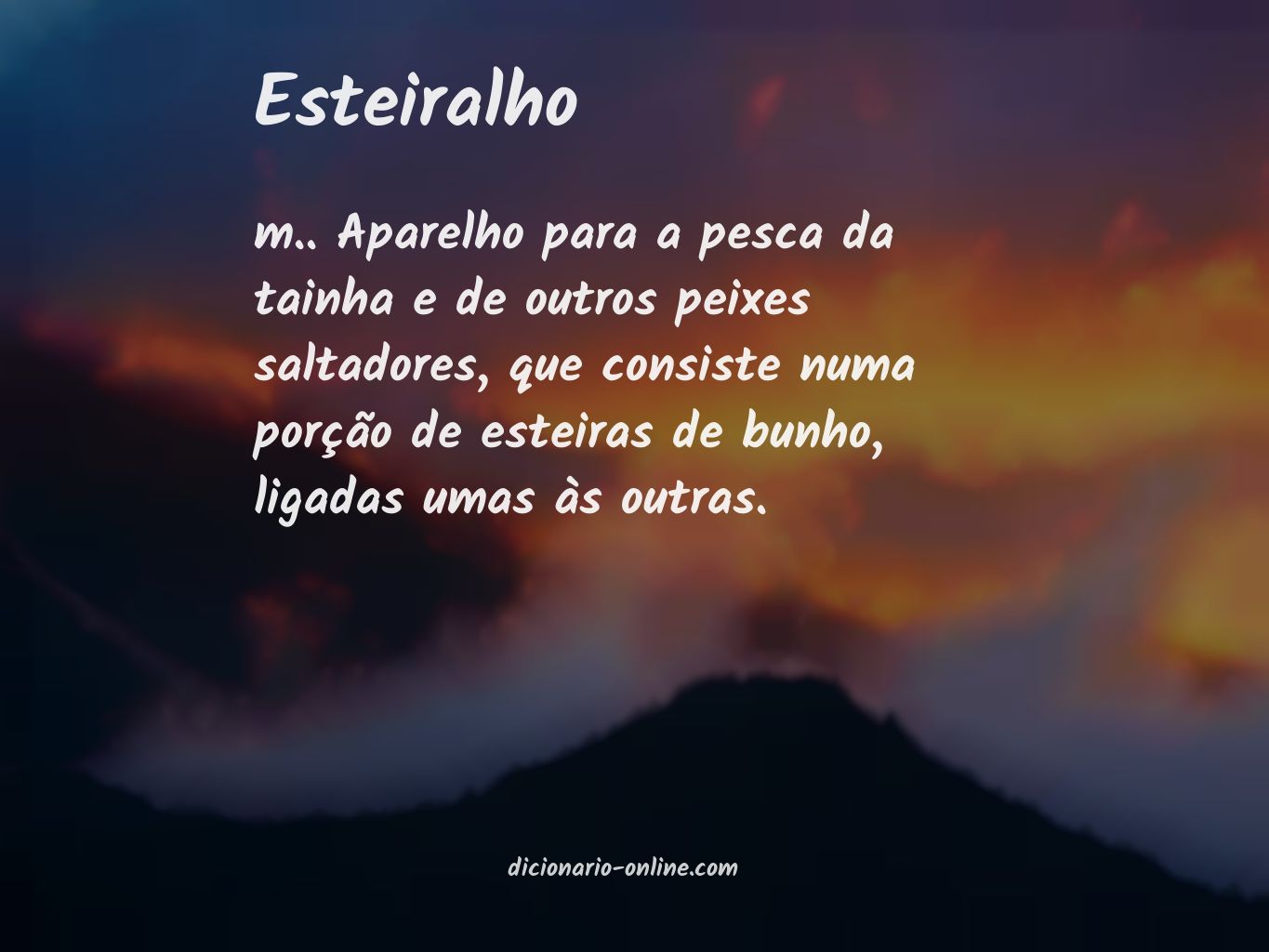 Significado de esteiralho