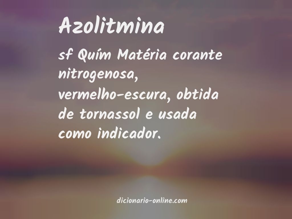 Significado de azolitmina