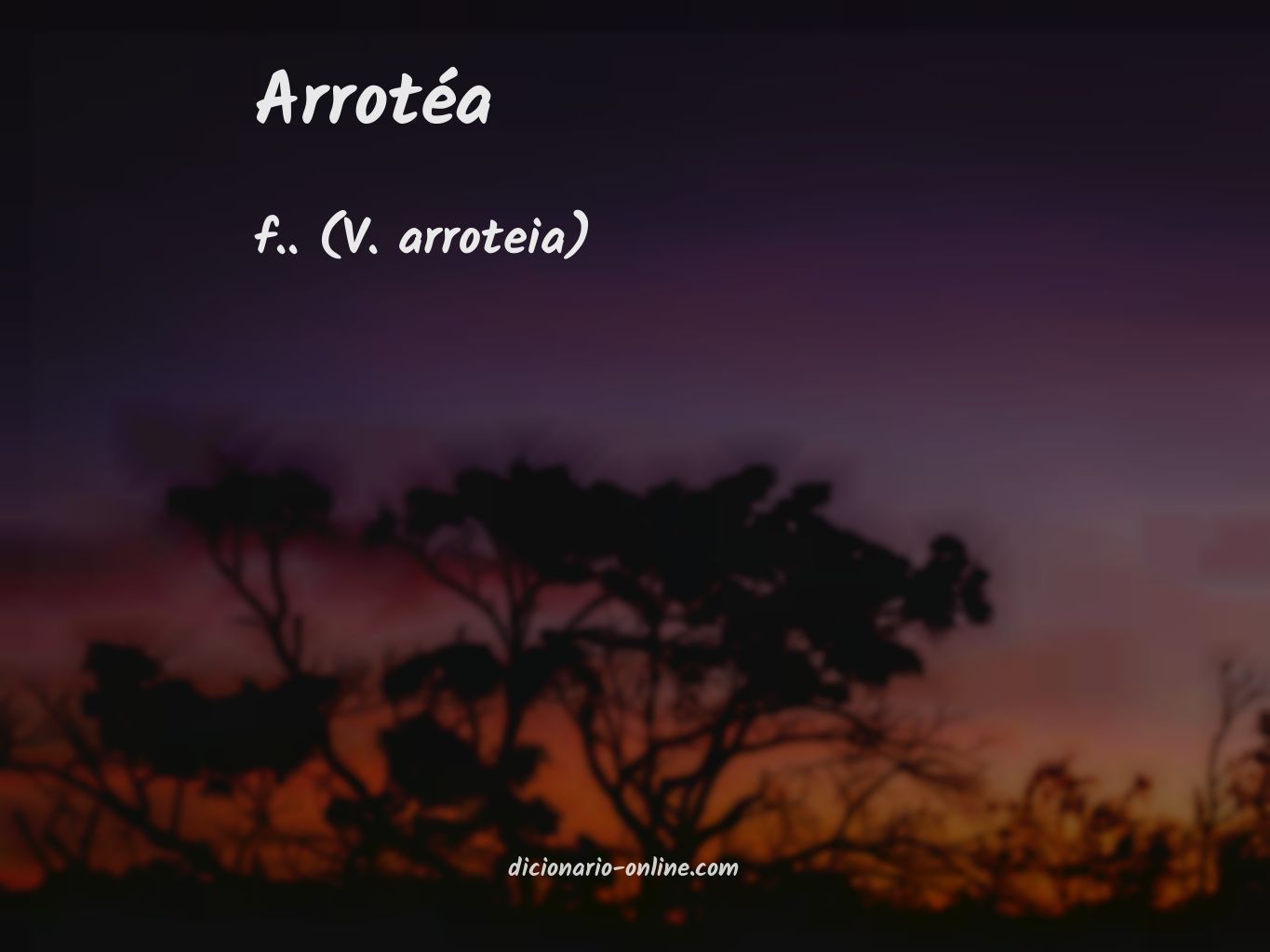 Significado de arrotéa