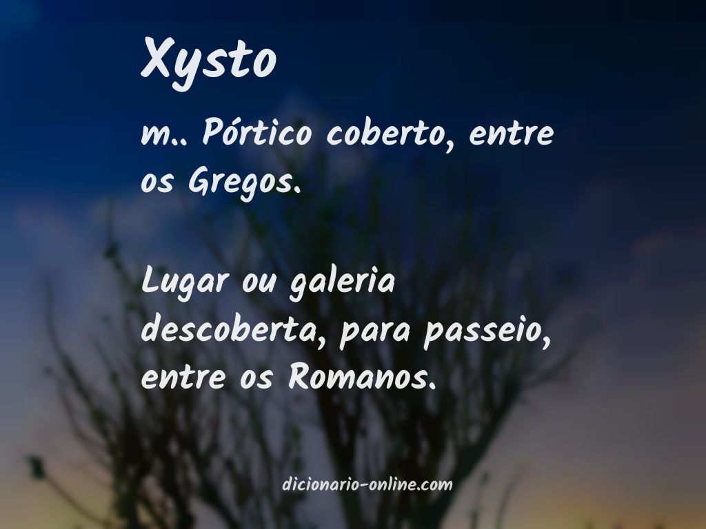 Significado de xysto