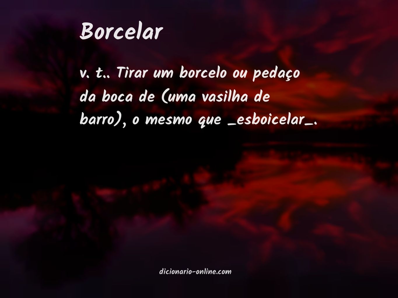 Significado de borcelar