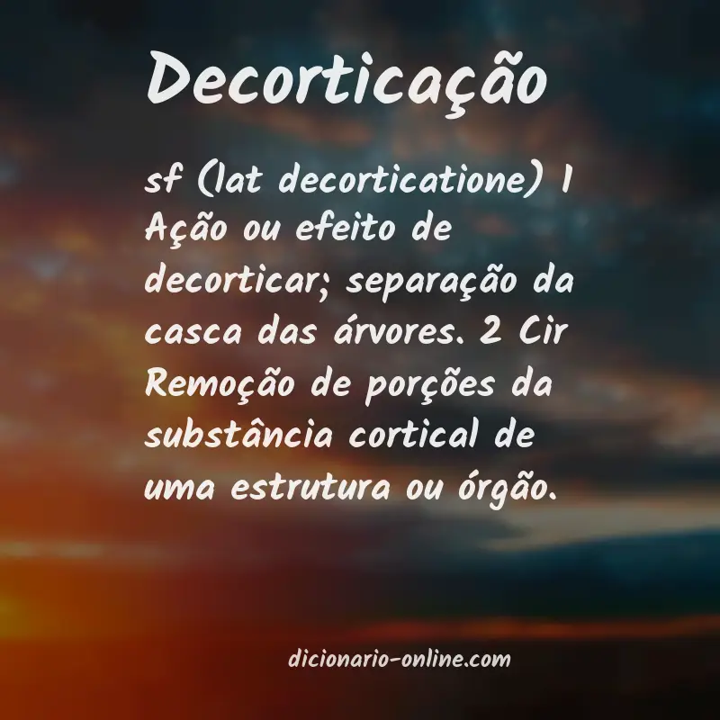 Significado de decorticação