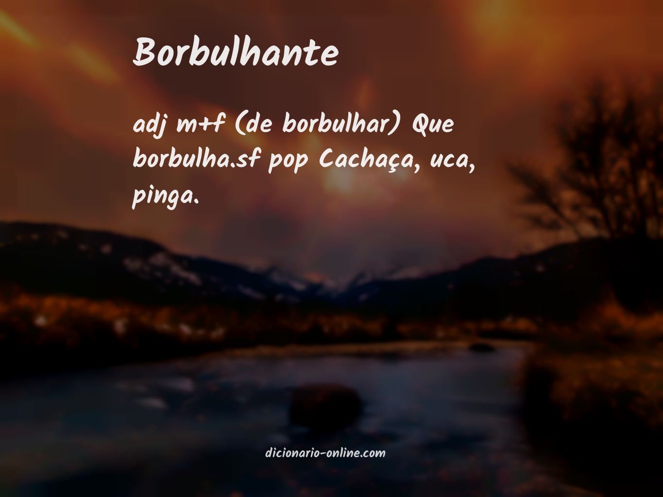 Significado de borbulhante