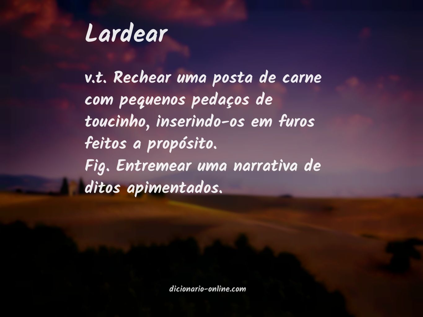 Significado de lardear