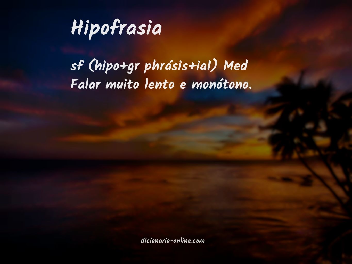 Significado de hipofrasia